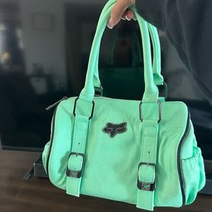 Fox neon green duffle purse